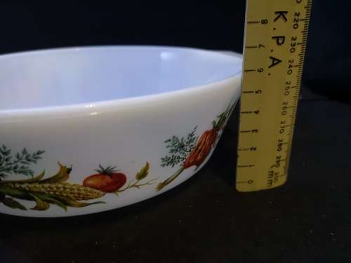 Milk glass JAJ bowl