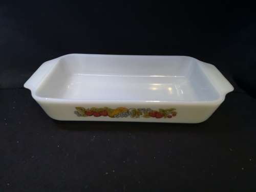 Milk glass Anchor Hocking rectangular space saver dish