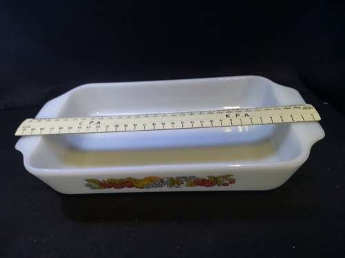 Milk glass Anchor Hocking rectangular space saver dish