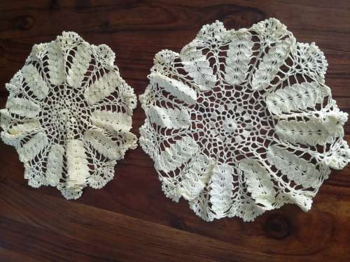 Hand crocheted set