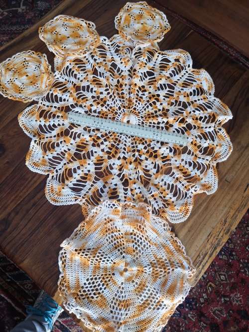 Hand crocheted set