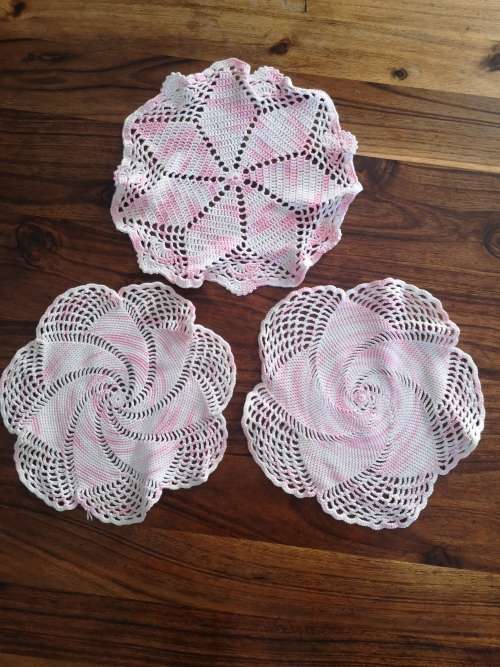 Hand crocheted set