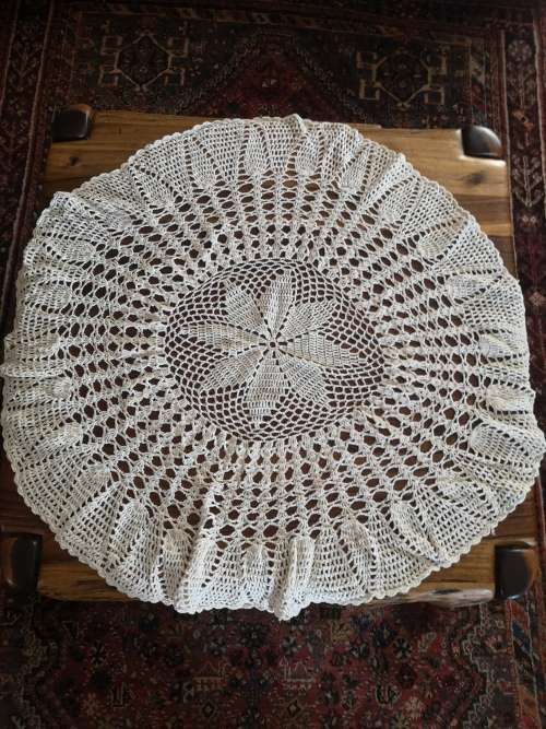 Hand crocheted on a 80x80 table