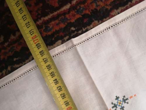 Exquisite cross stich table cloth