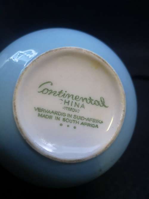 Continental china blue sugar bowl