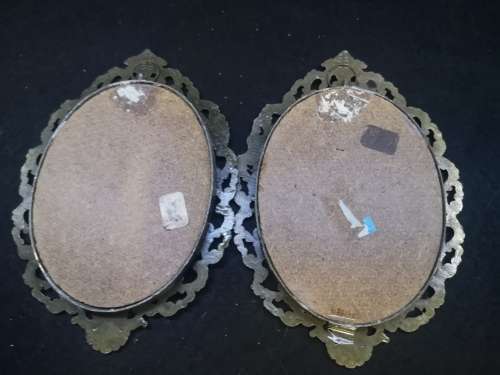 Italian ornate frames with silk pictures