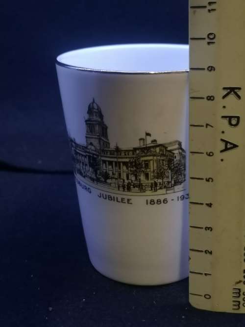 1886 To 1936 Vintage Porcelain Cup Johannesburg Jubilee - Maddock made in England