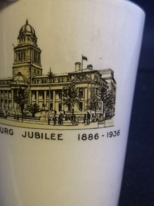 1886 To 1936 Vintage Porcelain Cup Johannesburg Jubilee - Maddock made in England