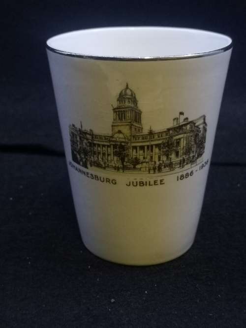 1886 To 1936 Vintage Porcelain Cup Johannesburg Jubilee - Maddock made in England
