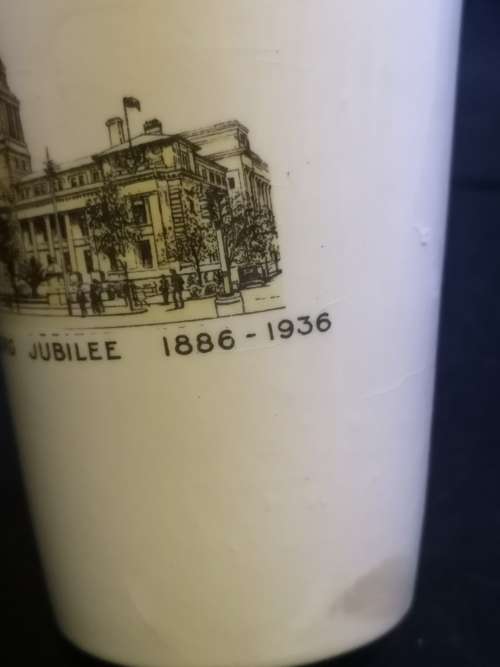 1886 To 1936 Vintage Porcelain Cup Johannesburg Jubilee - Maddock made in England