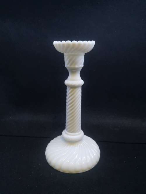 Milk glass candle holder
