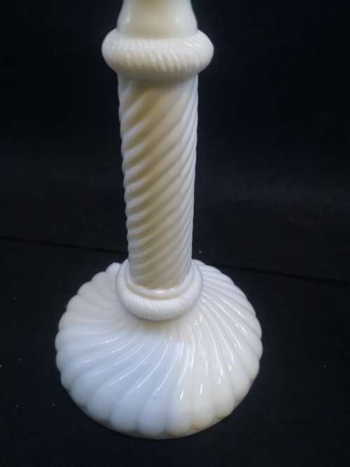 Milk glass candle holder