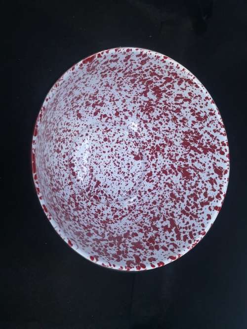 Enamel Splaterware mixing bowl