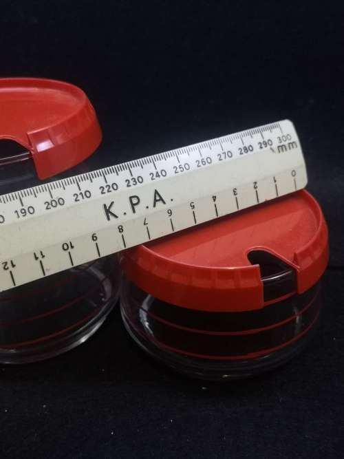 Red top jam pots