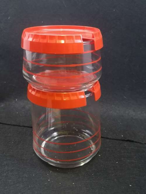 Red top jam pots