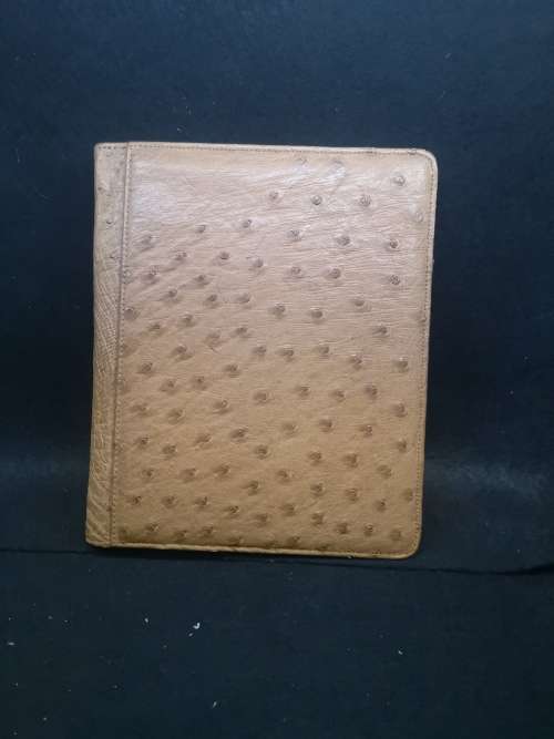 Genuine Ostrich leather folder