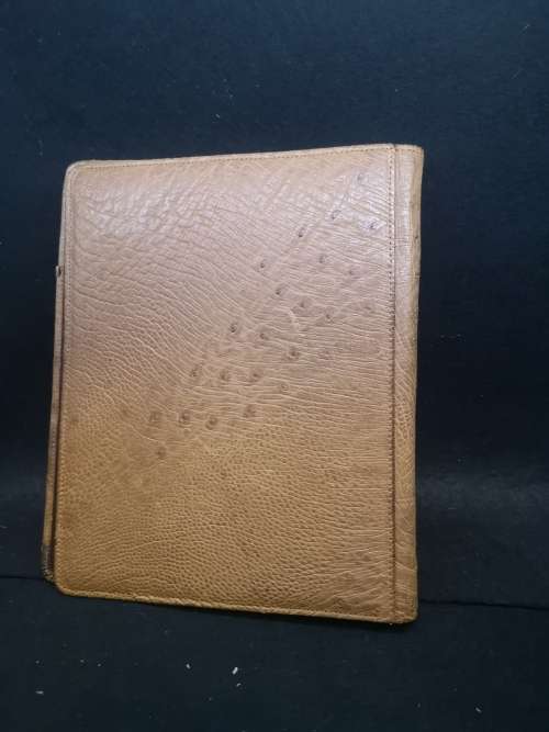 Genuine Ostrich leather folder