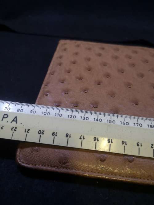Genuine Ostrich leather folder