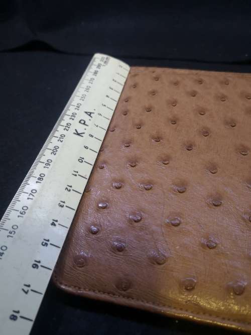 Genuine Ostrich leather folder