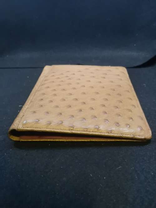 Genuine Ostrich leather folder
