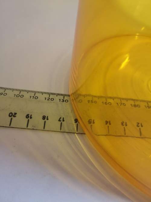 Huge Bright orange glass bottle and glass lid