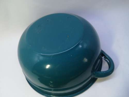 Enamel lidded bowl