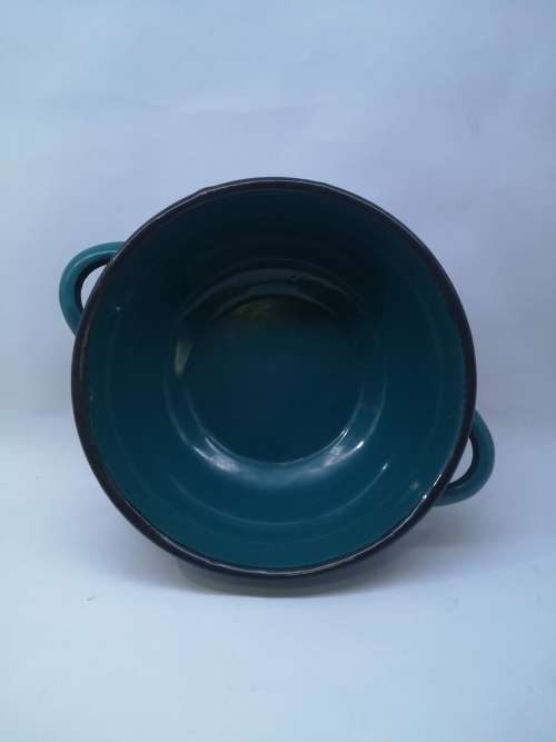 Enamel lidded bowl