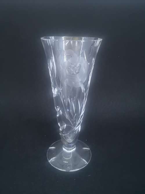 Cut glass vase