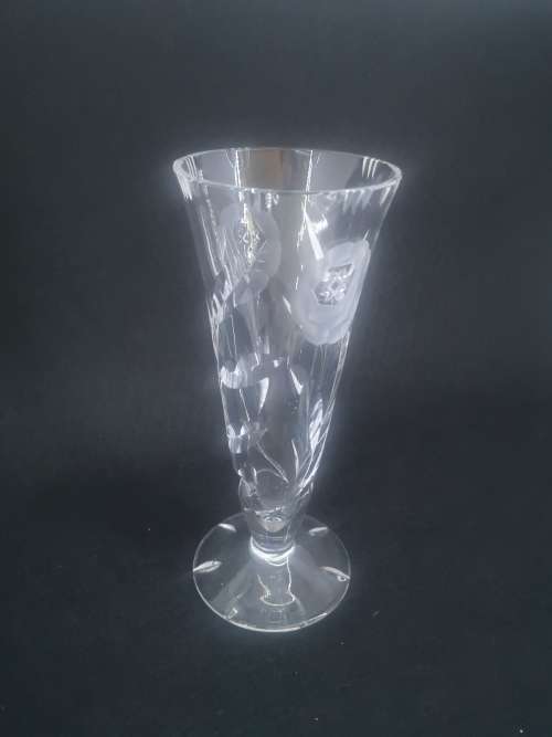 Cut glass vase