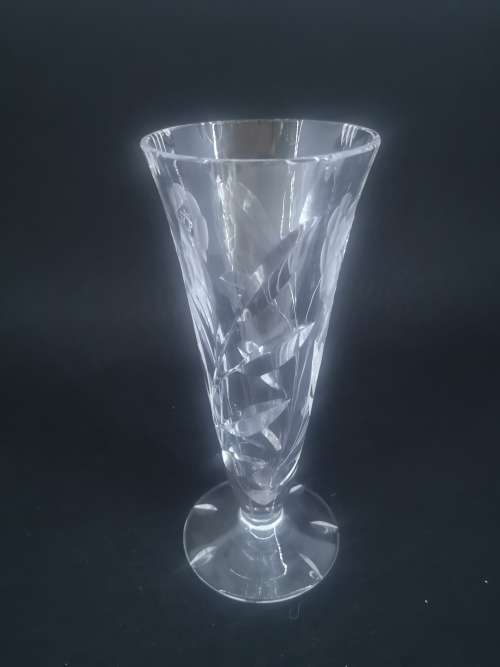 Cut glass vase