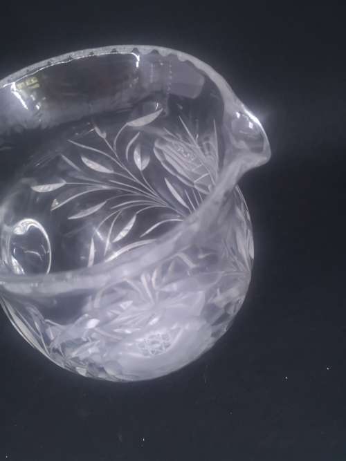 Stunning cut glass jug - heavy