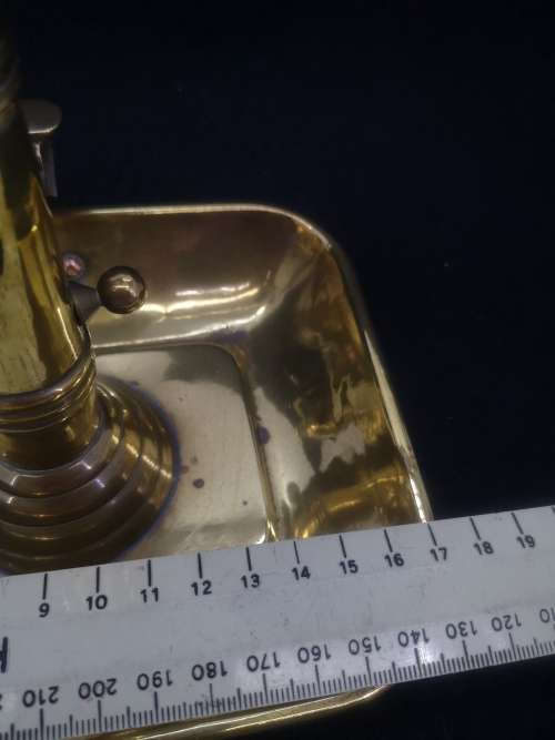 Brass candle holder with snuffer - LOOK!!