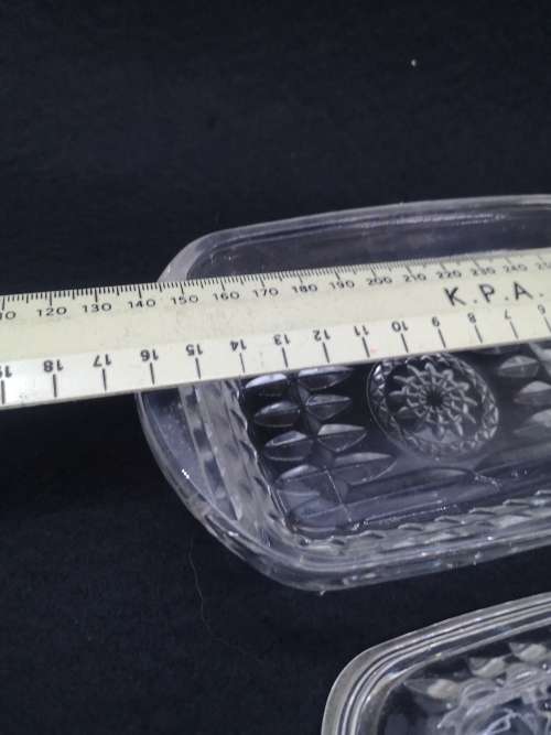 Glass butter dish