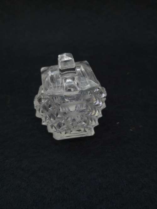 Vintage glass salt/mustard pot