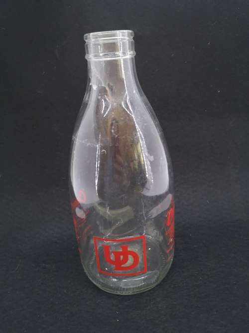 Vintage glass milk bottle