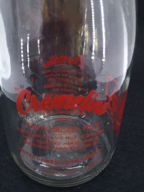 Vintage glass milk bottle