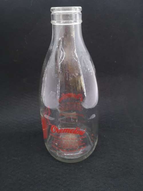 Vintage glass milk bottle