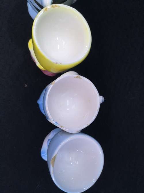 Vintage egg cups - too cute! See condition