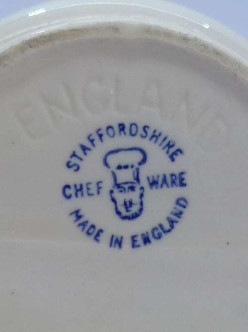 Vintage Blue striped jug Staffordshire Chef ware