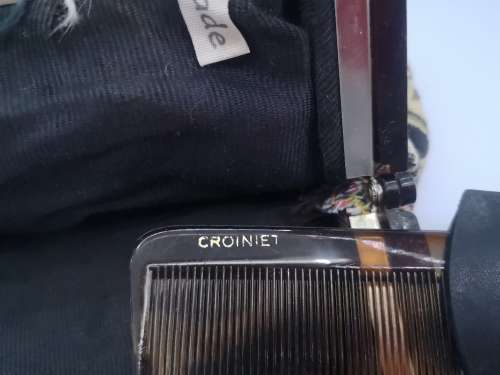 Vintage bag - made in Italy - with comb in leather case