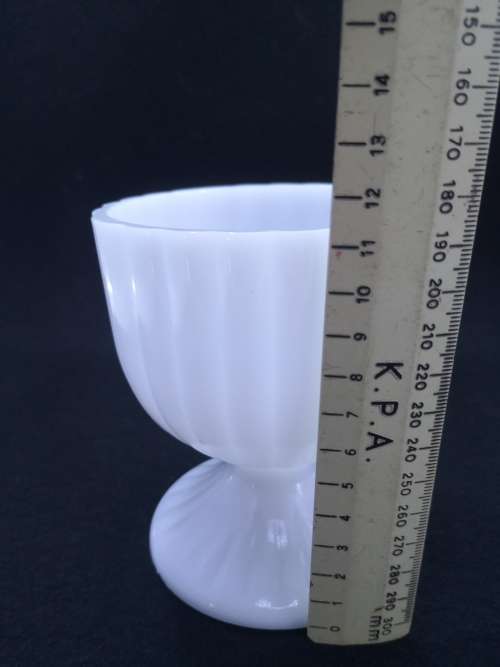 Milk glass vase/bowl footed