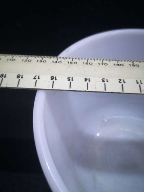 milk glass mixing bowl with spout