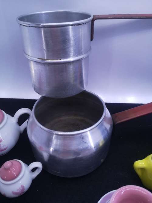 Tea time Kiddies combo -tea sets and double boiler  no lid