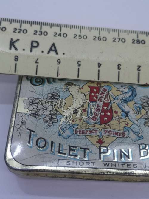 Ladies own toilet pin box - tin