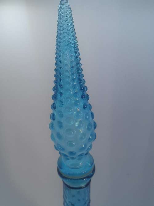 Turquoise glass Genie bottle
