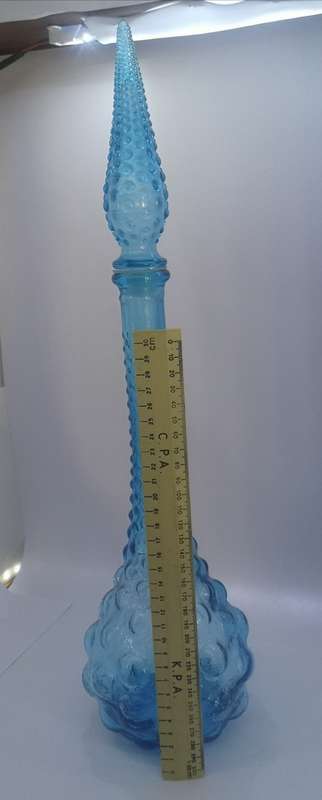 Turquoise glass Genie bottle