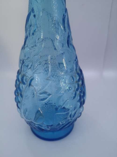 Turquoise glass bottle and stopper