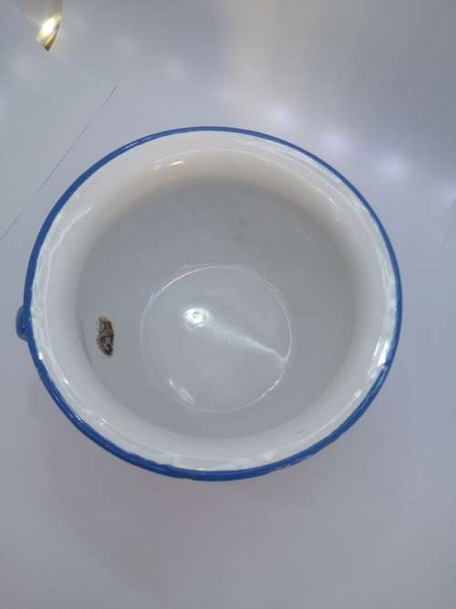 3 Piece stunning Polish enamel bowl jug and pot