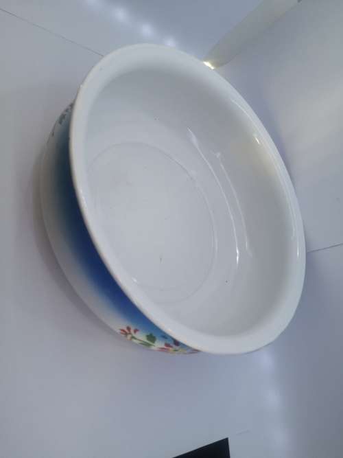 3 Piece stunning Polish enamel bowl jug and pot