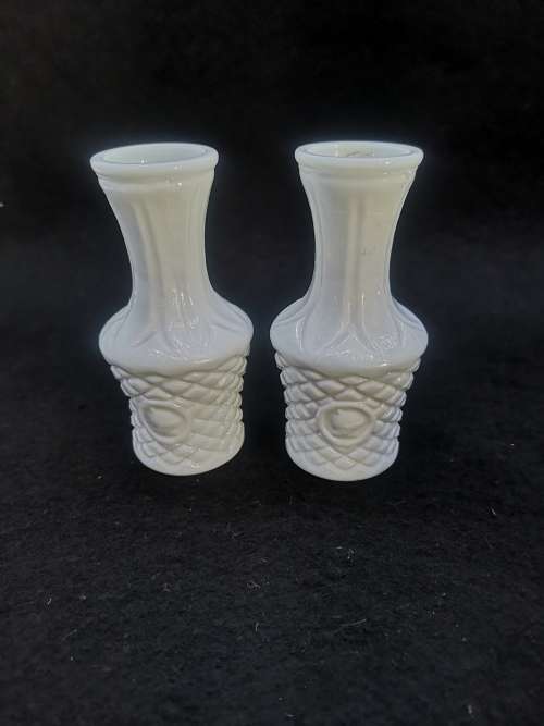 Milk glass vases
